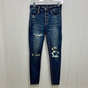 American Eagle Rip & Repair Hi Rise Jeggings